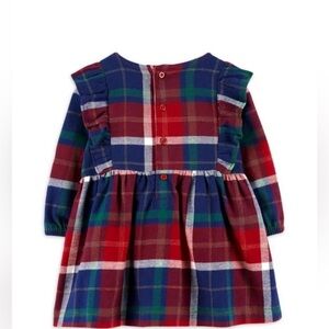 2 pcs carters girls (3-6m) plaid dress and stockings